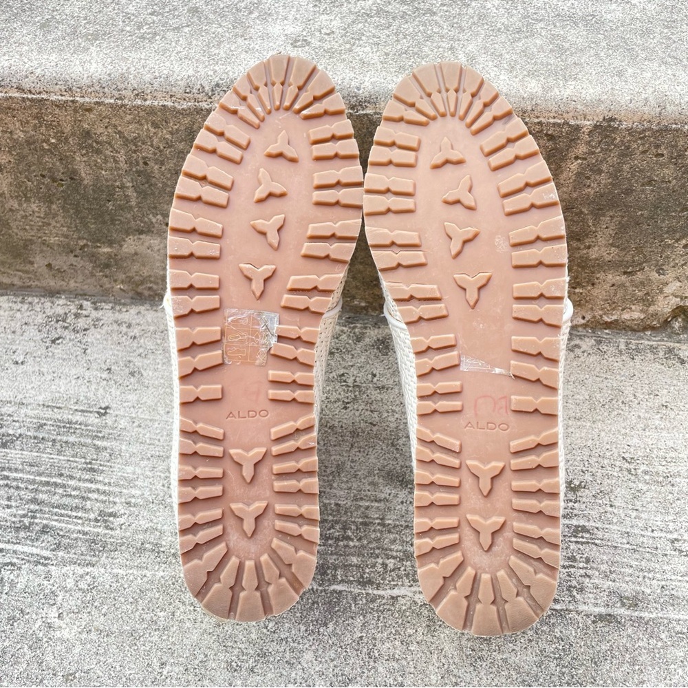 Aldo Cream Platform Women’s Shoes with Quilted Texture Size US 8.5 EUR 39 CM 25 - Picture 8 of 8